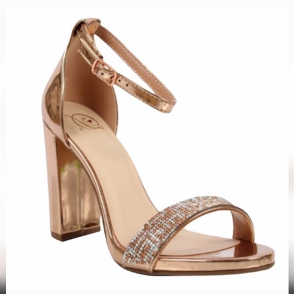 🆕 "New Penny" Metallic Ankle Strap Heels - Picture 5 of 7